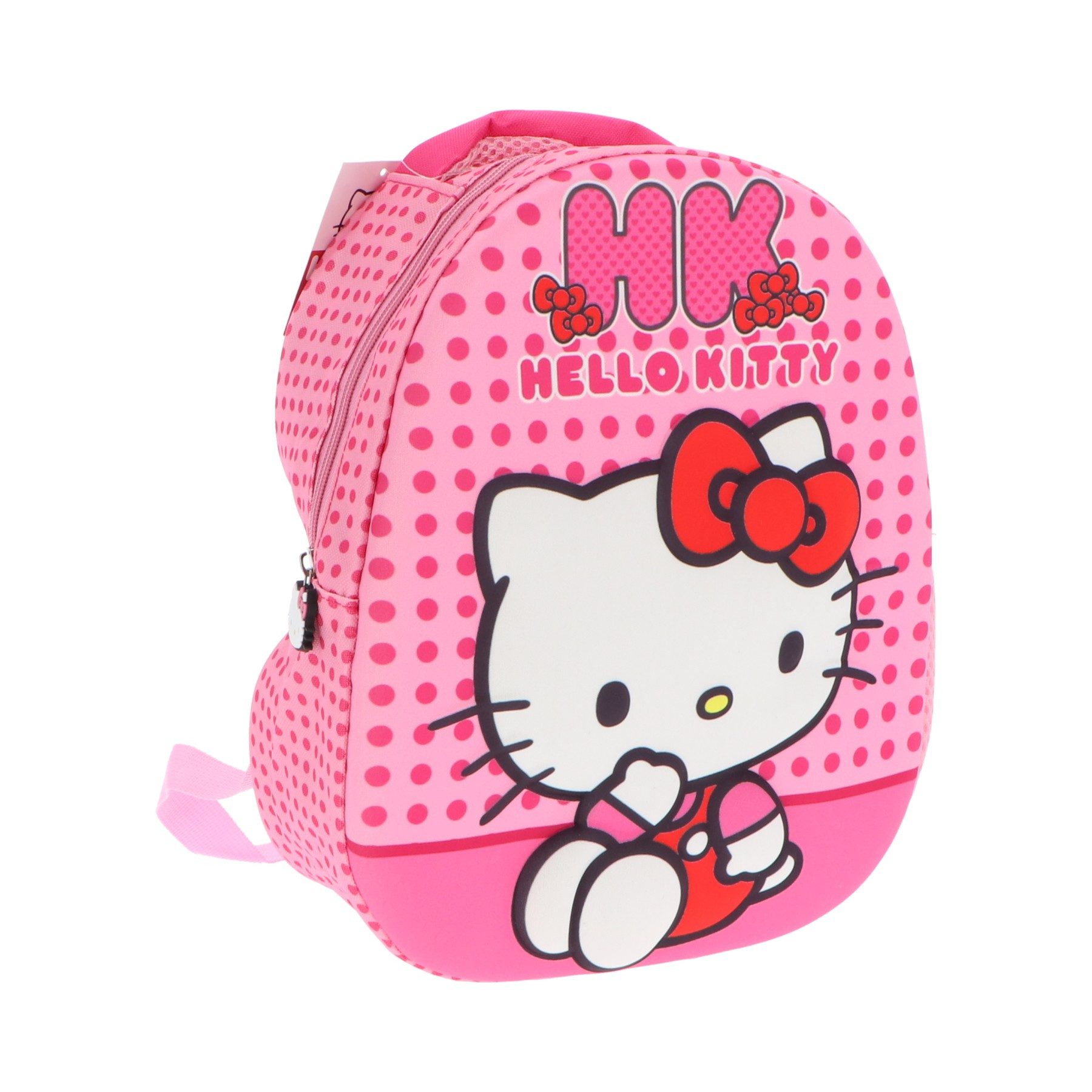 Hello Kitty Kinderrucksack Kinder Rucksack mit 3D Front und kompakter Form für Kita und unterwegs (Packung)