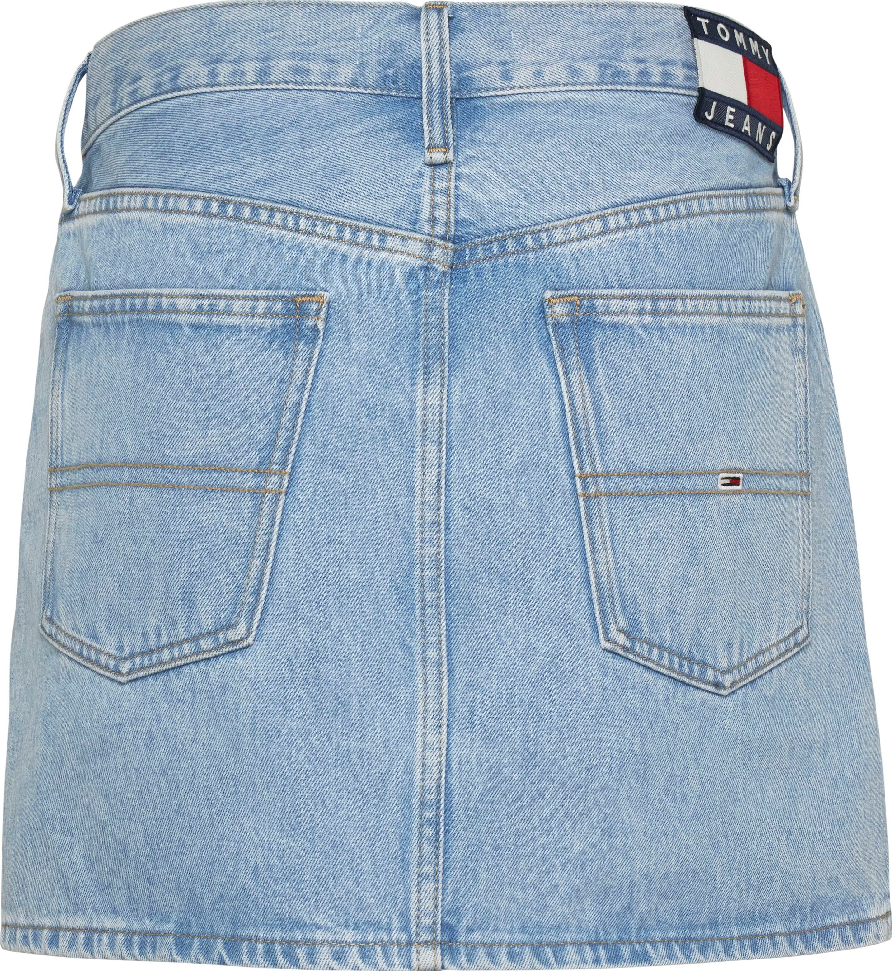 Tommy Tommy Jeansrock IZZIE mit Jeans SKIRT Logo-Badge Jeans DENIM MINI BG4015