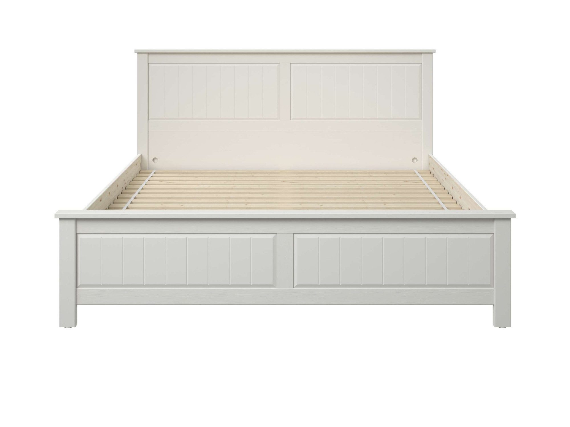 OTTO home Massivholzbett Northwood, Landhausstil, mit Lamellen und Kassetten, Made in EU (Liegefläche 180x200cm), inklusive Lattenrost, stilvolles Design, Schub – Bild 5 von 5
