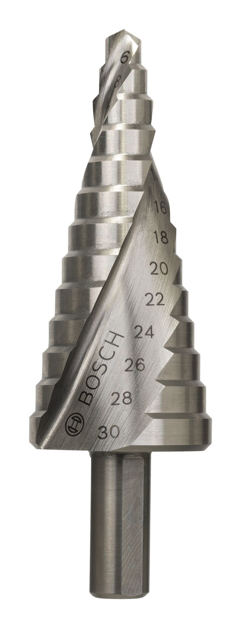- Stufenbohrer BOSCH - 30 mm 10 14 Stufen x x 93,5 HSS Metallbohrer, 6