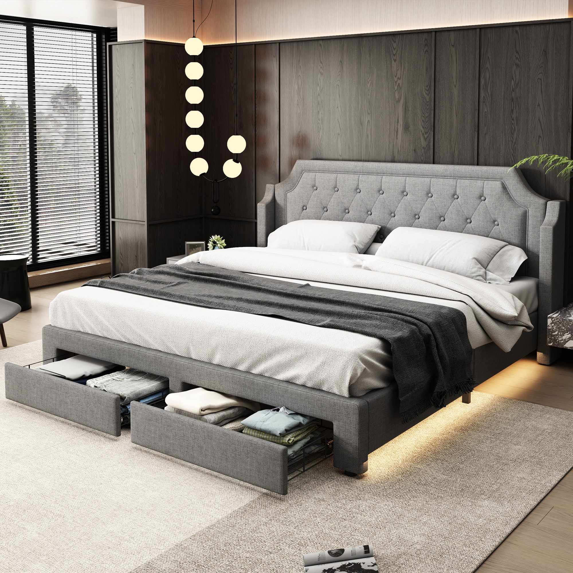 STILVORA Polsterbett 180×200 Doppelbett mit Lattenrost,Jugendbett günstig online kaufen