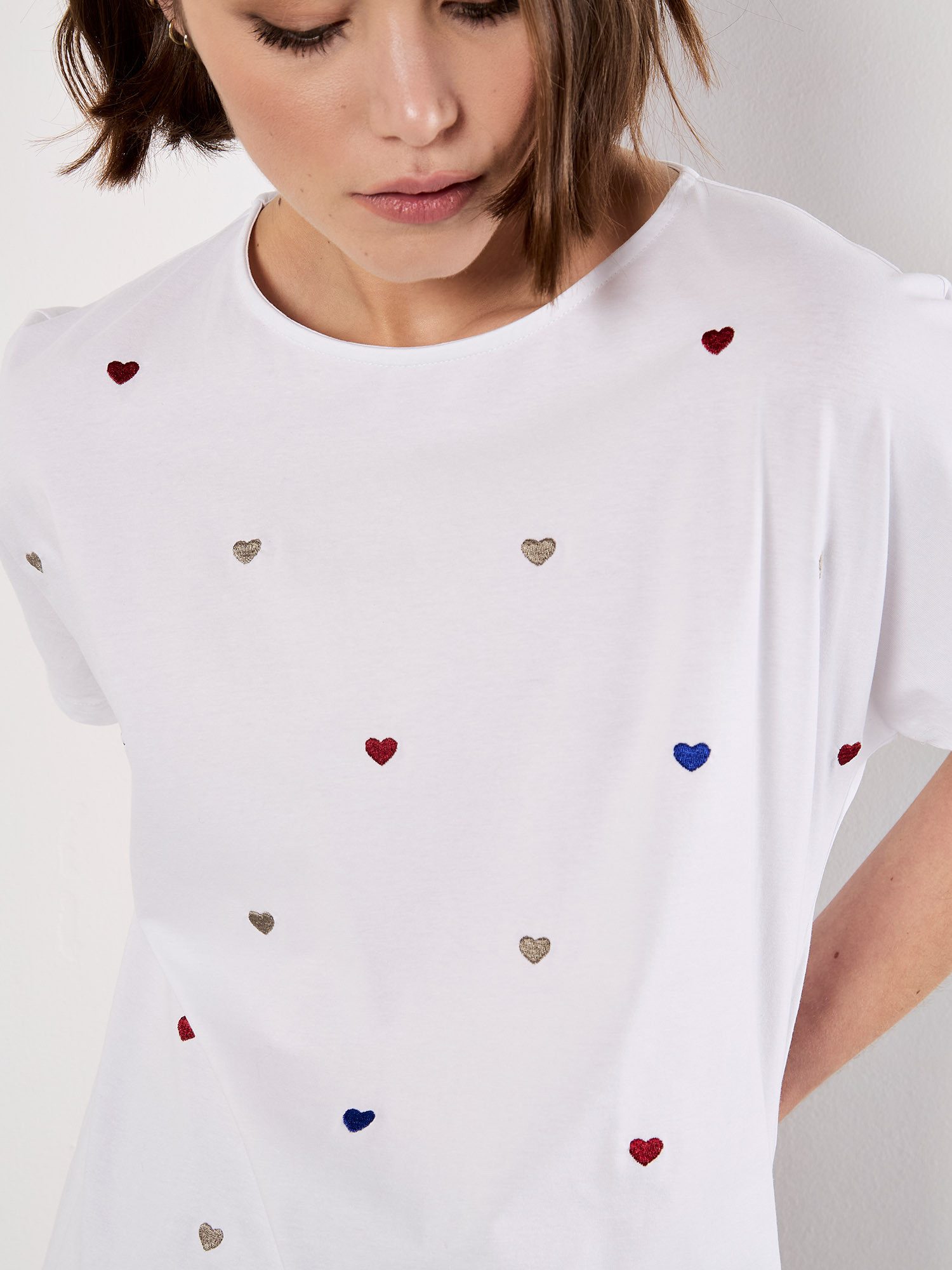 Apricot T-Shirt lockeres T-Shirt, mit aufgestickten günstig online kaufen