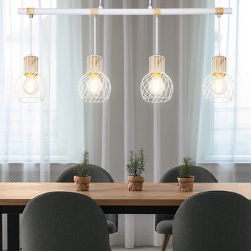 etc-shop Smarte LED-Leuchte, Leuchtmittel inklusive, Kaltweiß, Warmweiß, Neutralweiß, Tageslichtweiß, Farbwechsel, Käfig Design Pendel Decken Lampe App Sprachsteuerung Lampe