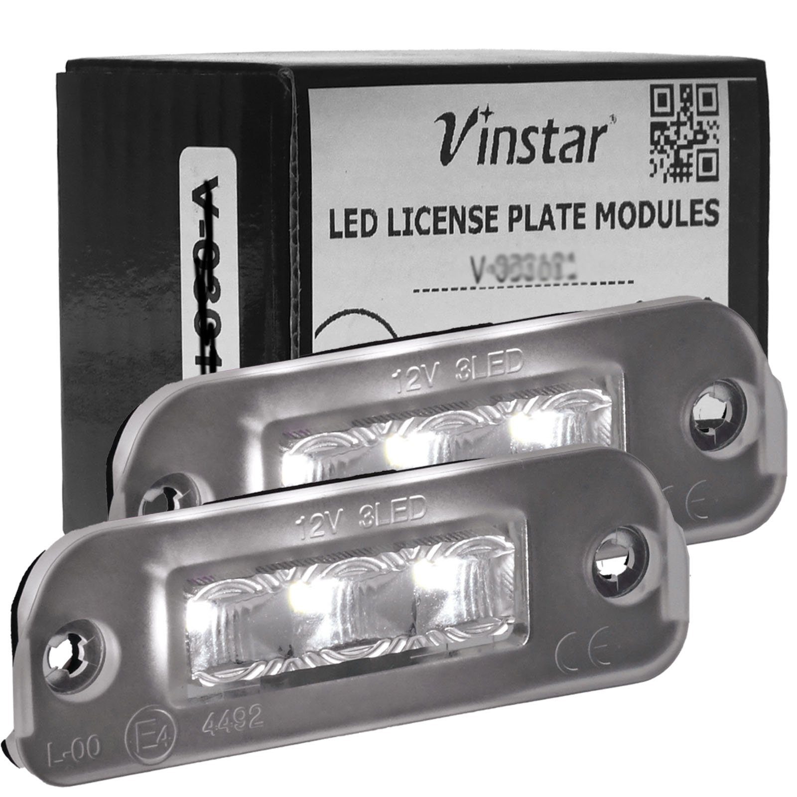 Vinstar KFZ-Ersatzleuchte LED Kennzeichenbeleuchtung E-geprüft für Mercedes Benz, kompatibel mit: DIESEL Mercedes Benz ML R W164 W251 X164 | Autolampen