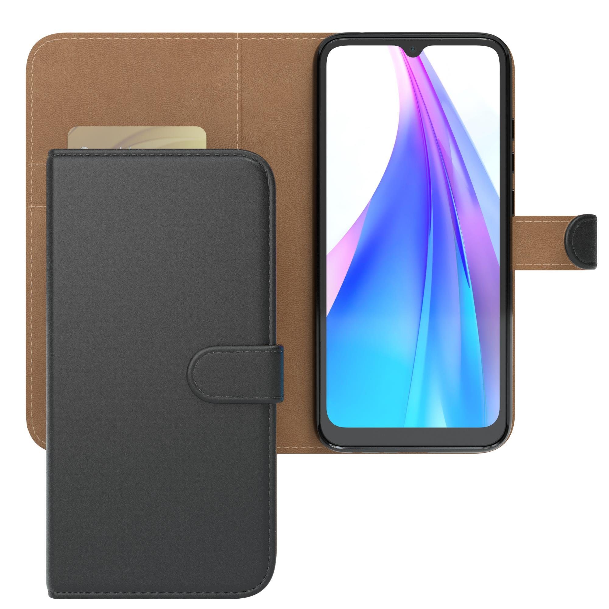 EAZY CASE Handyhülle Uni Bookstyle für Xiaomi Redmi Note 8T 6,3 Zoll, Schutzhülle mit Standfunktion Kartenfach Handytasche aufklappbar Etui