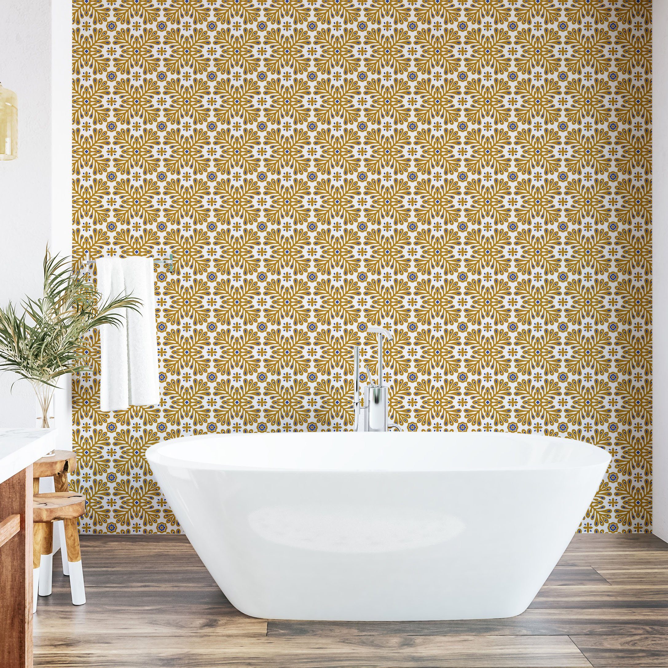 Floral Inspired Abakuhaus Küchenakzent, Wohnzimmer selbstklebendes Vinyltapete Mosaik marokkanisch