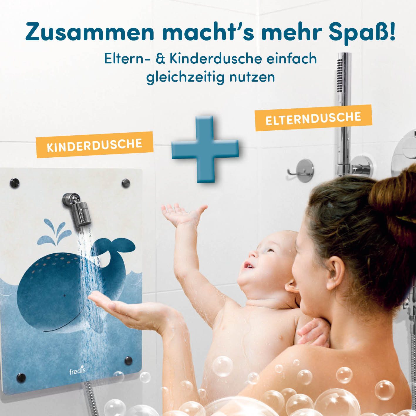 fredis Duscharmatur Kinder-Dusche verschiedene Motive, Spielerische Wasserabenteuer, fördert Selbstständigkeit und Spaß beim Duschen – Bild 3 von 5