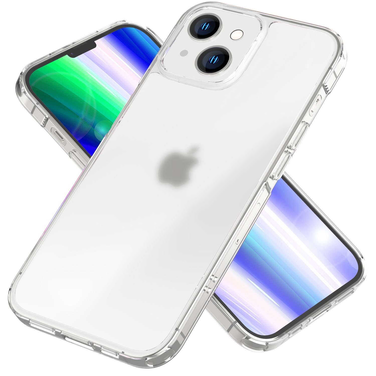 Nalia Smartphone-Hülle Apple iPhone 14, Matte Klare Harte Hülle / Semi-Transparent / Anti-Fingerabdruck Cover
