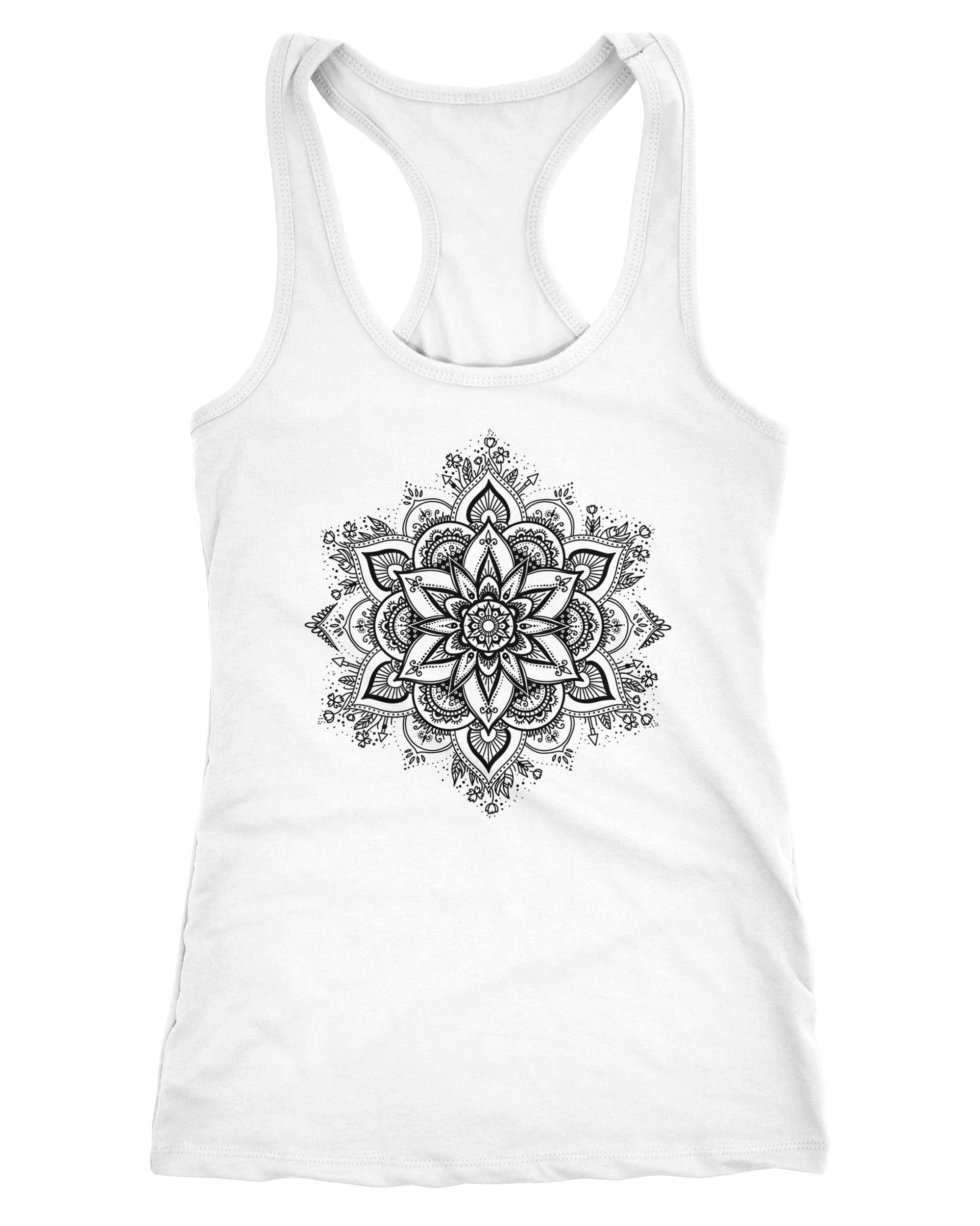 Tanktop Damen Tank-Top Mandala Ornament Bohemian Boho Ethno Racerback