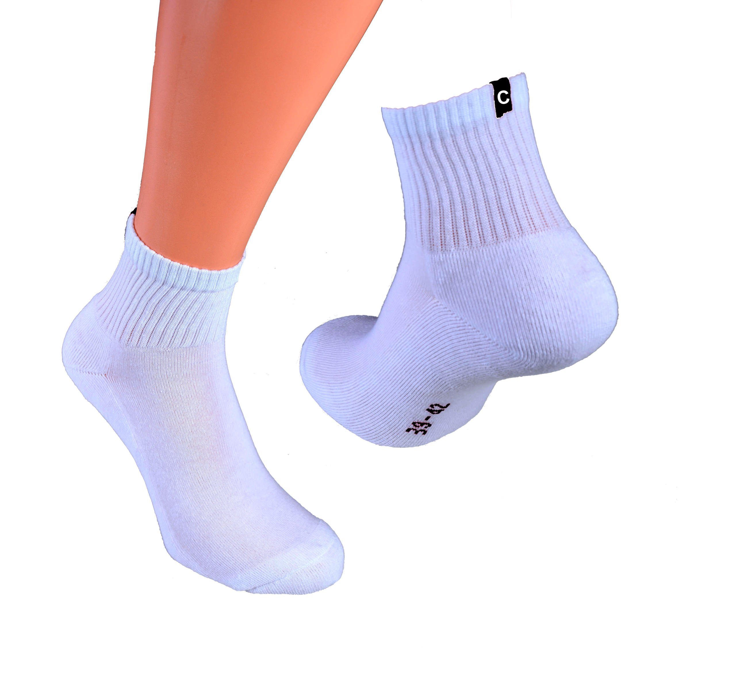 Cocain underwear Kurzsocken Damen Herren Sport Kurz Socken schwarz weiß dicke Frottee Sohle Baumwo (6-Paar) atmungsaktiv und feuchtigkeitsregulierend