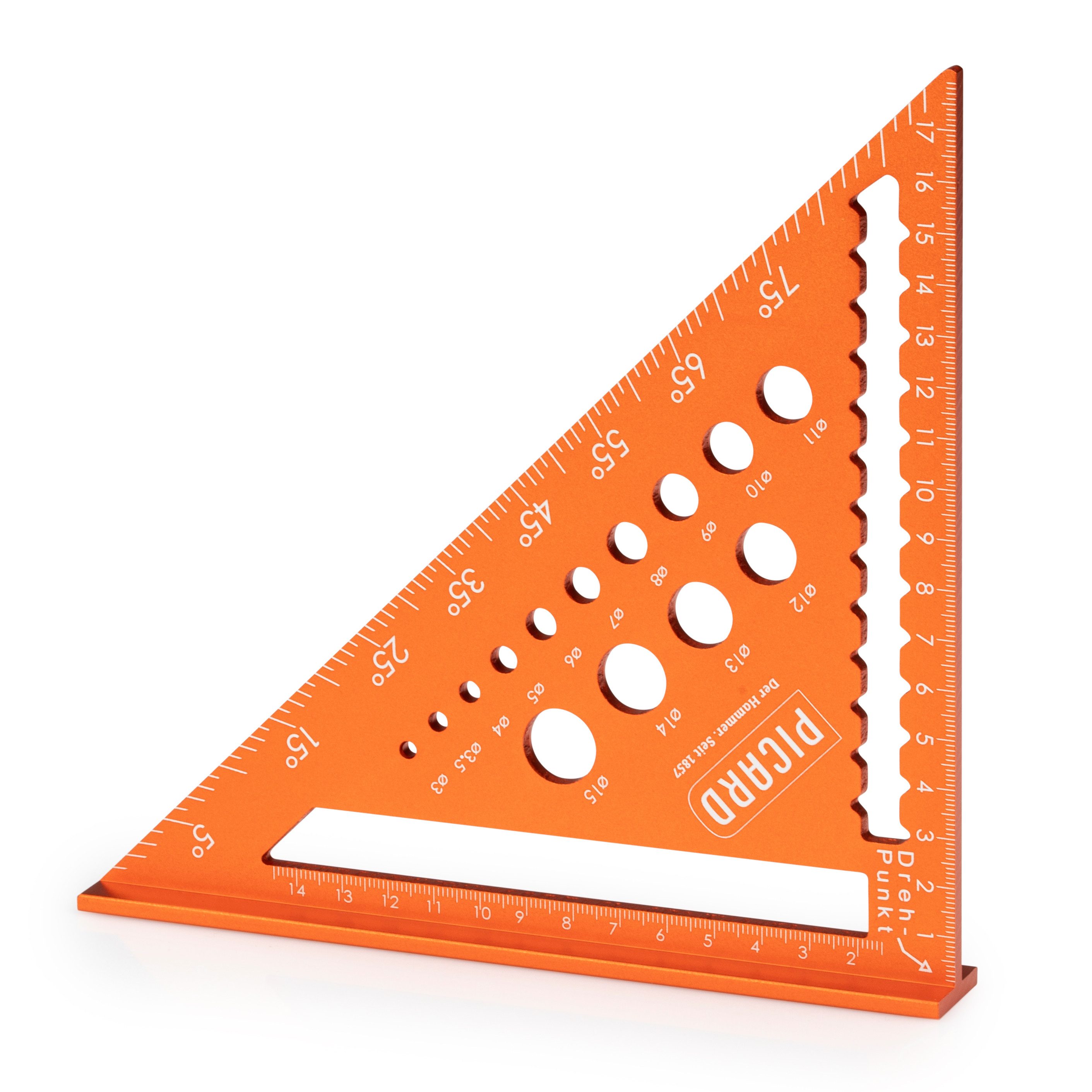 Zimmermannswinkel PICARD Zimmermannswinkel 180mm mit Bohrlehre