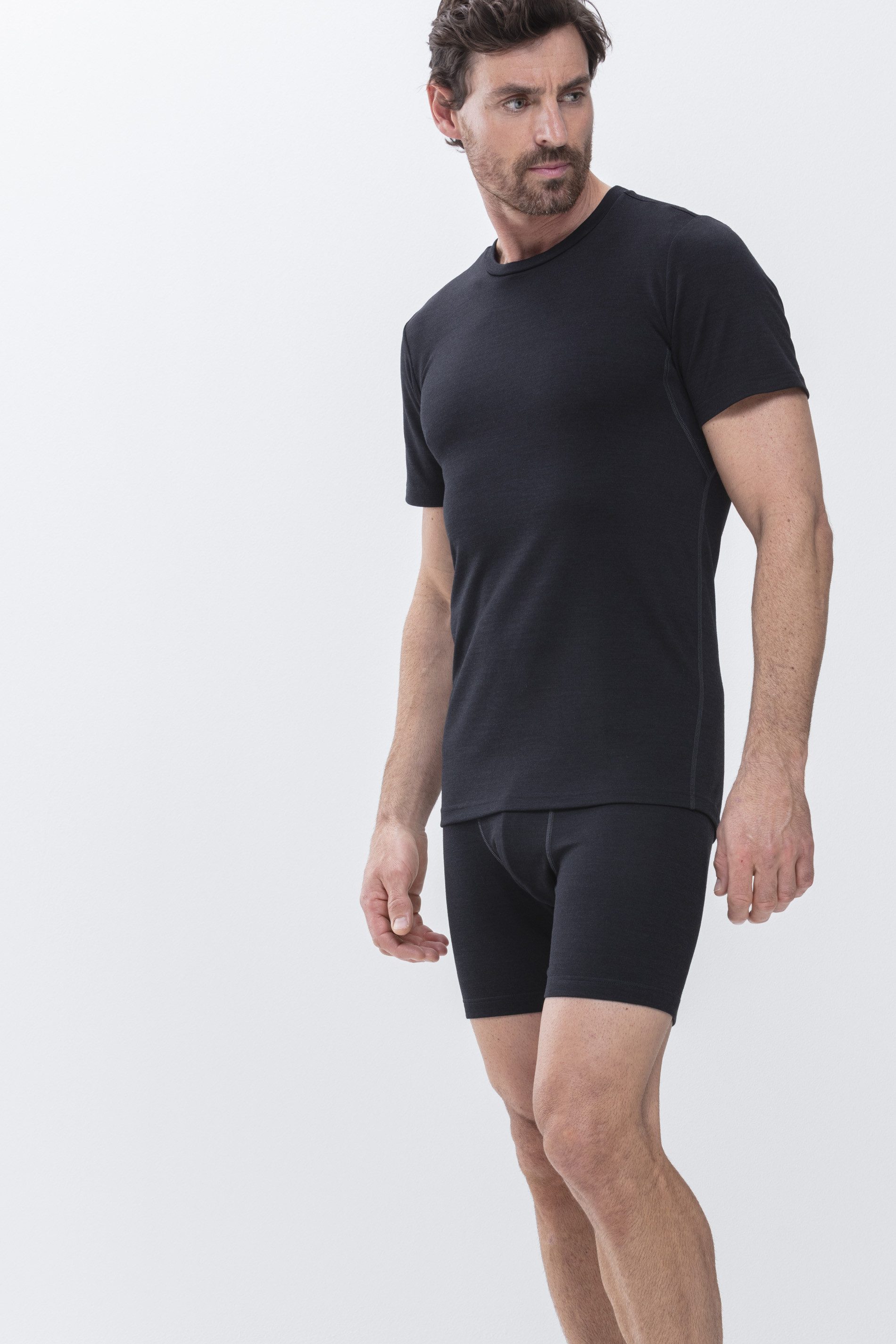 Mey Lange Unterhose Mey Herren Long Shorts Serie Performance Uni (Einzelartikel, 1-St., 1)