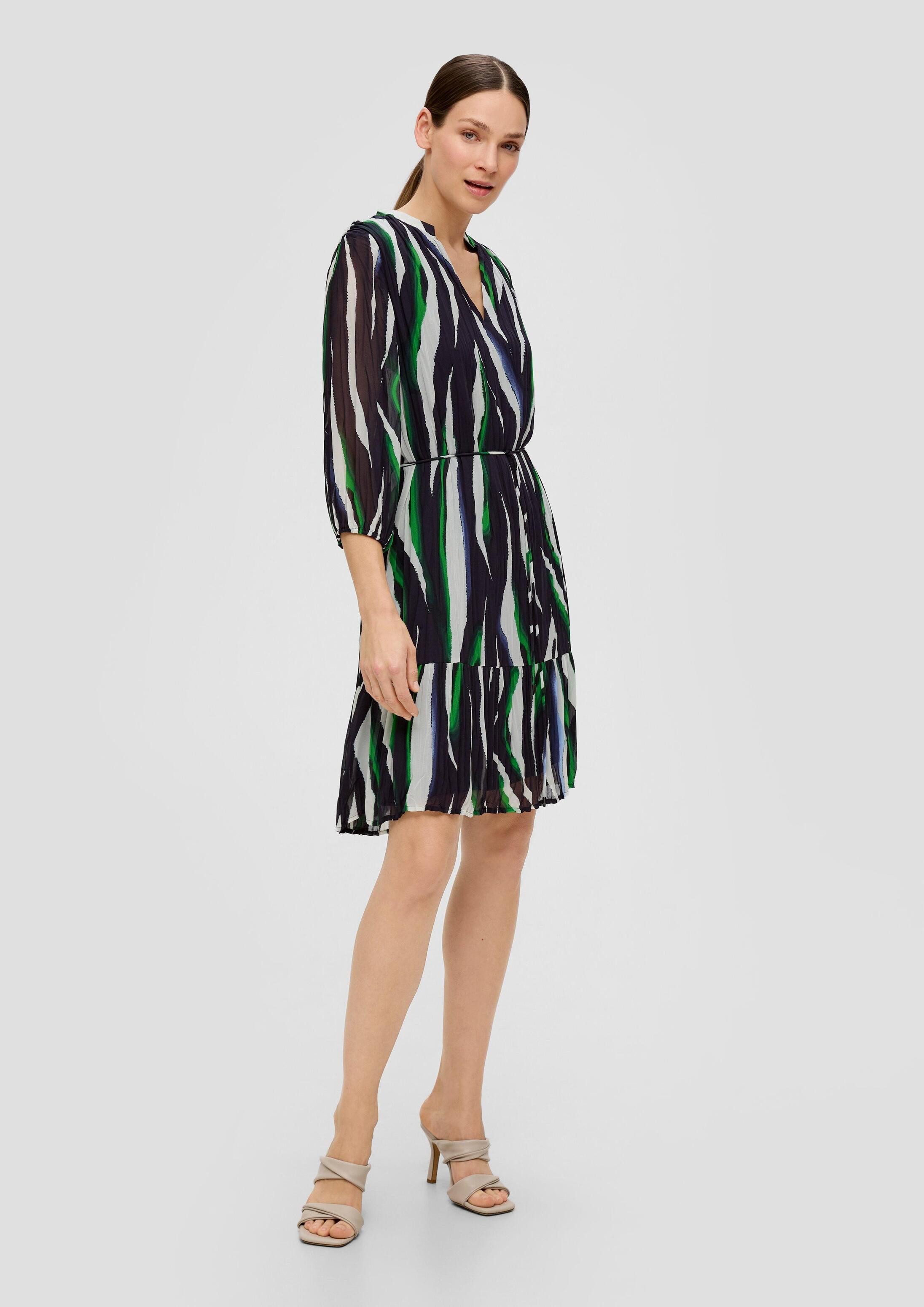 s.Oliver Minikleid Kleid Volantskleid mit weiten Ärmeln