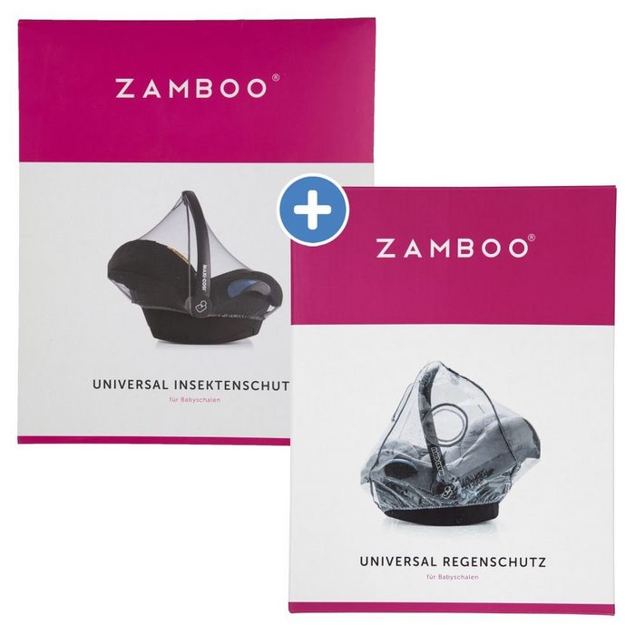 Zamboo Babyschale Erstlings-Schutz-Set Regenschutz Regenverdeck und Insektenschutz für Babyschale Maxi Cosi