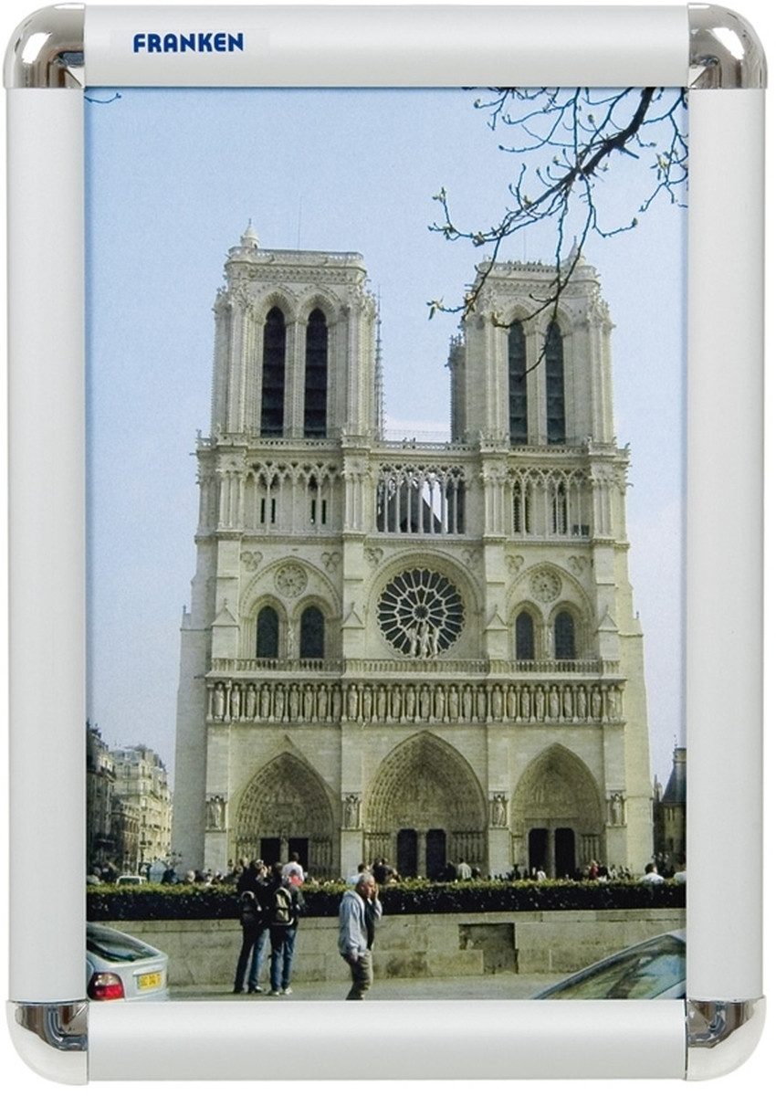 FRANKEN Fächermappe Wechselrahmen-Tafel silber Aluminium Klapprahmen 23,5 cmx32,2 cm