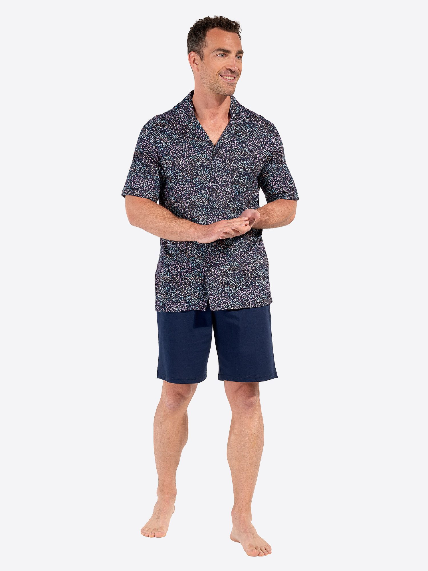 Hom Pyjama Short Sleepwear Vineyard (2 tlg) Schlafanzug, Pyjama Set, Nachtwäsche