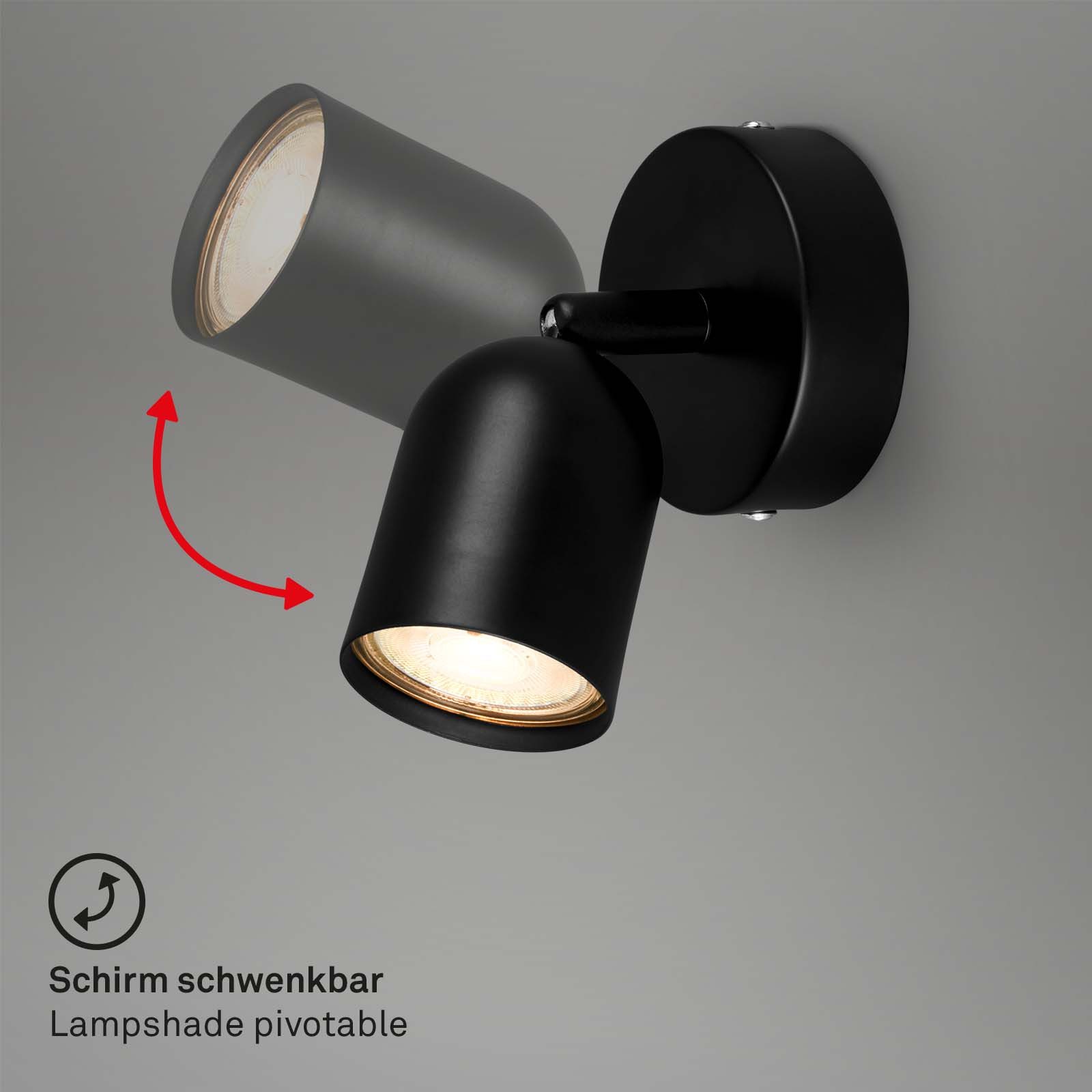 Briloner Leuchten Deckenspot Schwenkbar GU10 Fassung, GU10, 2700K - Extra-Warmweiß, verschiedene Größen IP20 Metall