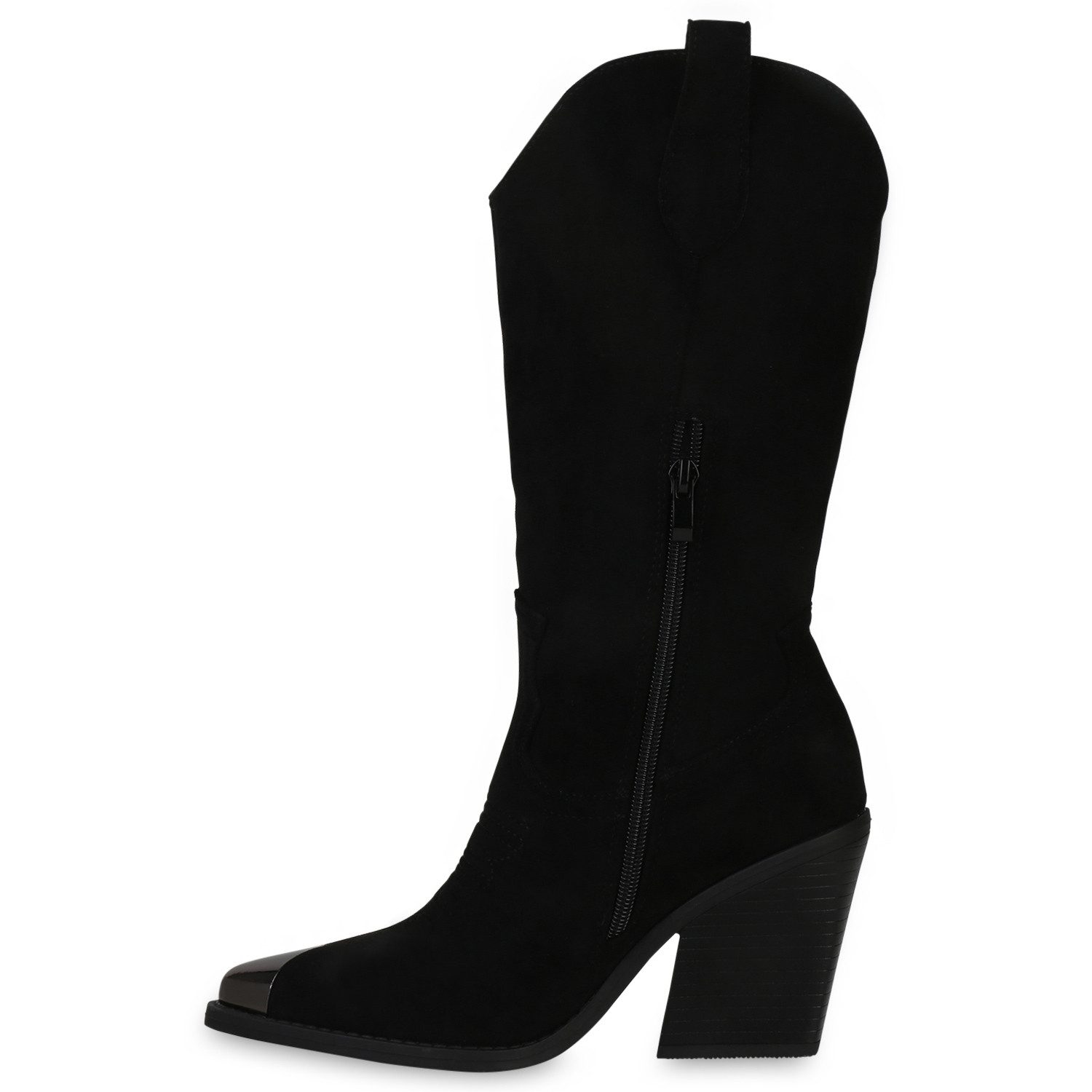 VAN HILL 840584 Cowboystiefel Damen Cowboystiefel Trichterabsatz Spitze Sti günstig online kaufen