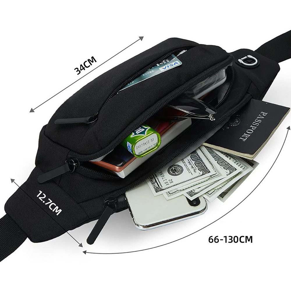 Coonoor Laufgürtel Laufgürtel für Handy, Sportgürtel Lauftasche.Ultraleichte Hüfttasche für Joggen, Fitness, Damen und Herren – Bild 4 von 5