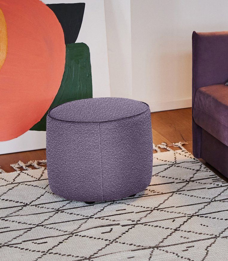 HOME Pouf TAILOR TOM mit 50 Kedernaht, ø CHIC, DROP cm