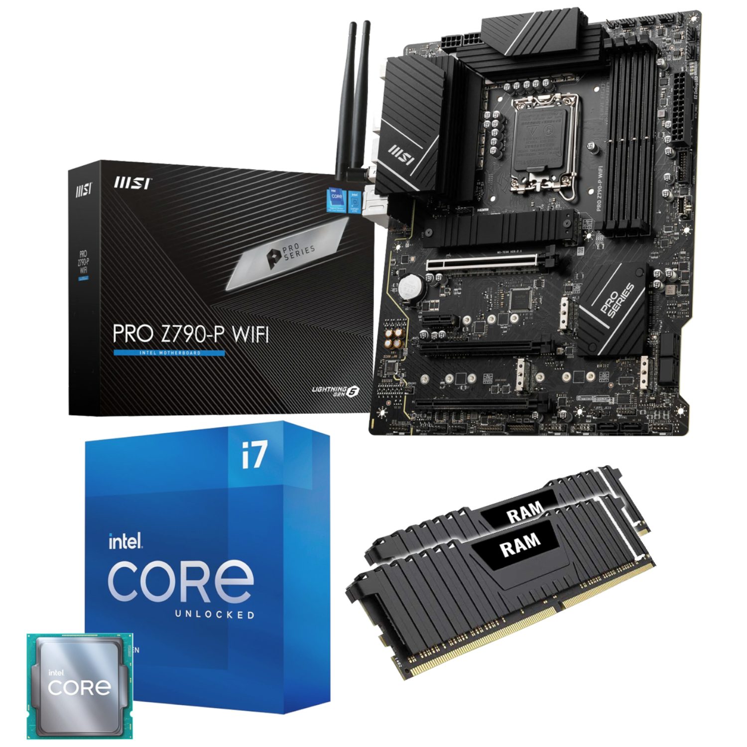 Aufrüstkit Intel i7-14700K, 16GB RAM, Intel Z790 Mainboard Mainboard