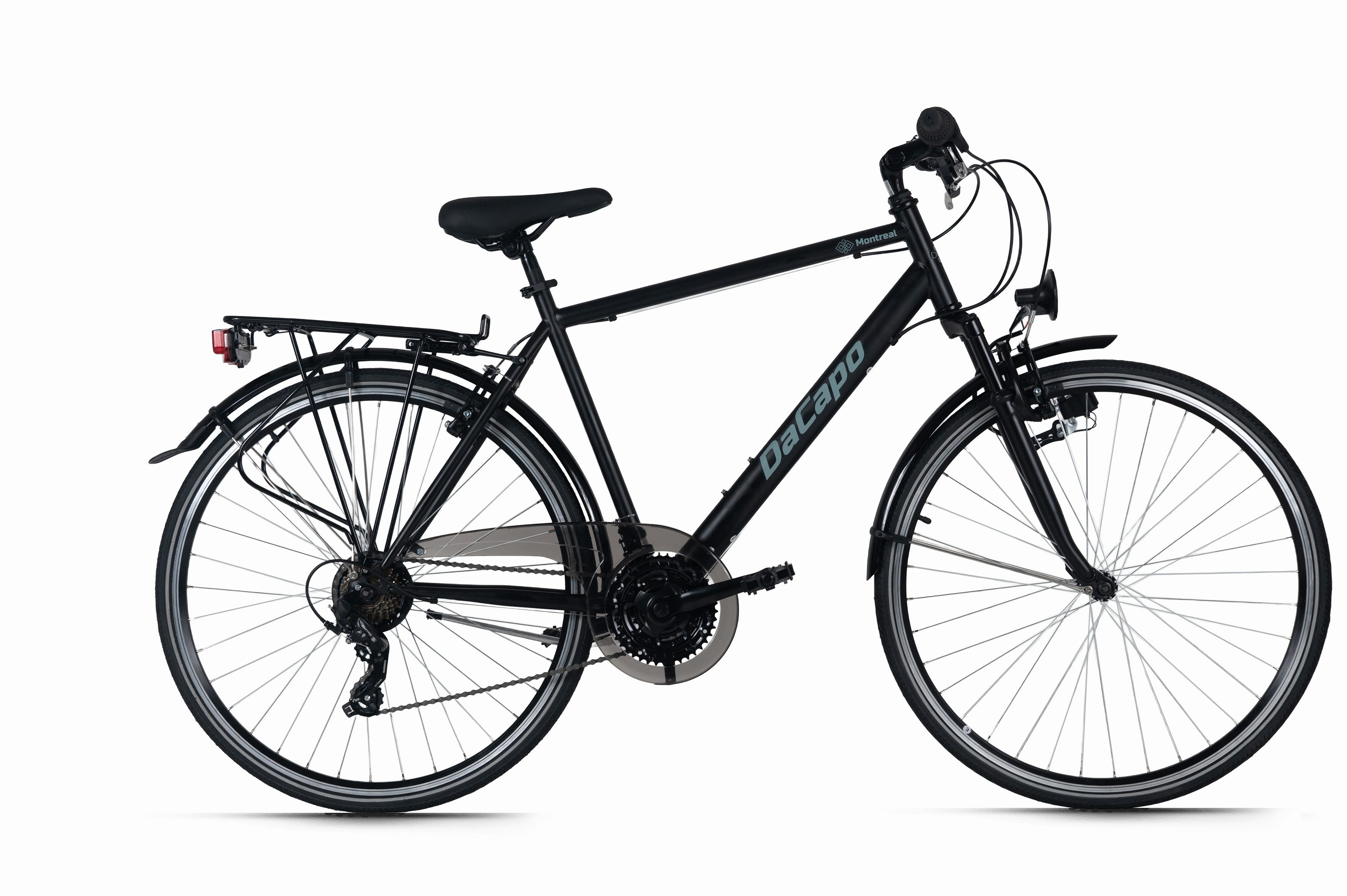 Dacapo Trekkingrad DaCapo Trekkingrad Herren 28'' Montreal schwarz 21 Gänge RH 53 cm, 21 Gang Shimano Tourney Schaltwerk, Kettenschaltung, (53)
