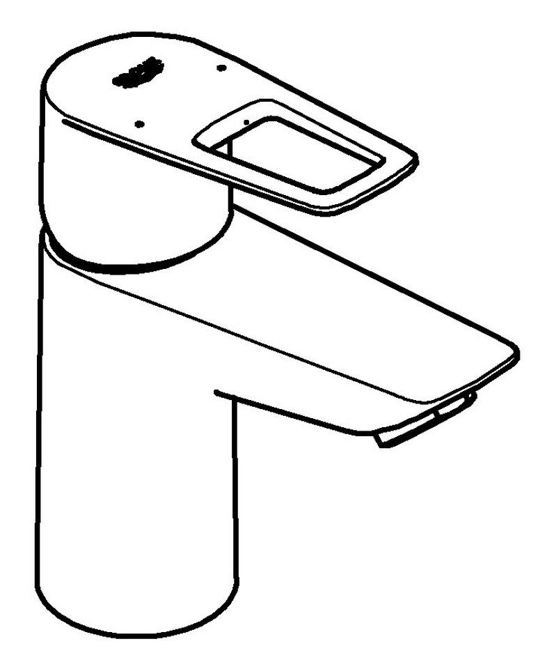 Einhand-Waschtischbatterie Waschtischarmatur mit - Grohe Push-Open-Ablaufgarnitur Chrom S-Size BauLoop