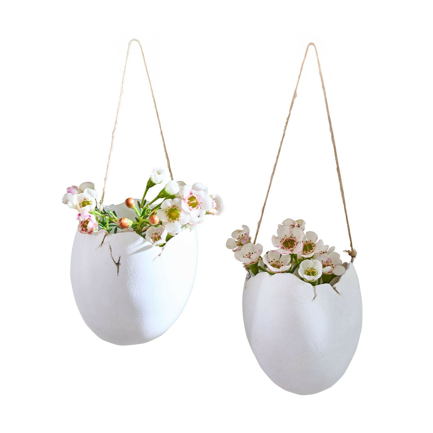 Mirabeau Dekovase Hängevase 2er Set Nalena weiß