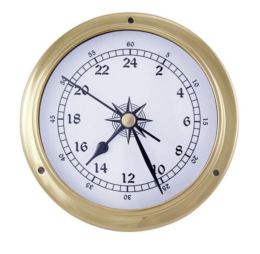 Linoows Uhr Schiffsuhr, 24 Stunden Messing Bootsuhr 12 cm