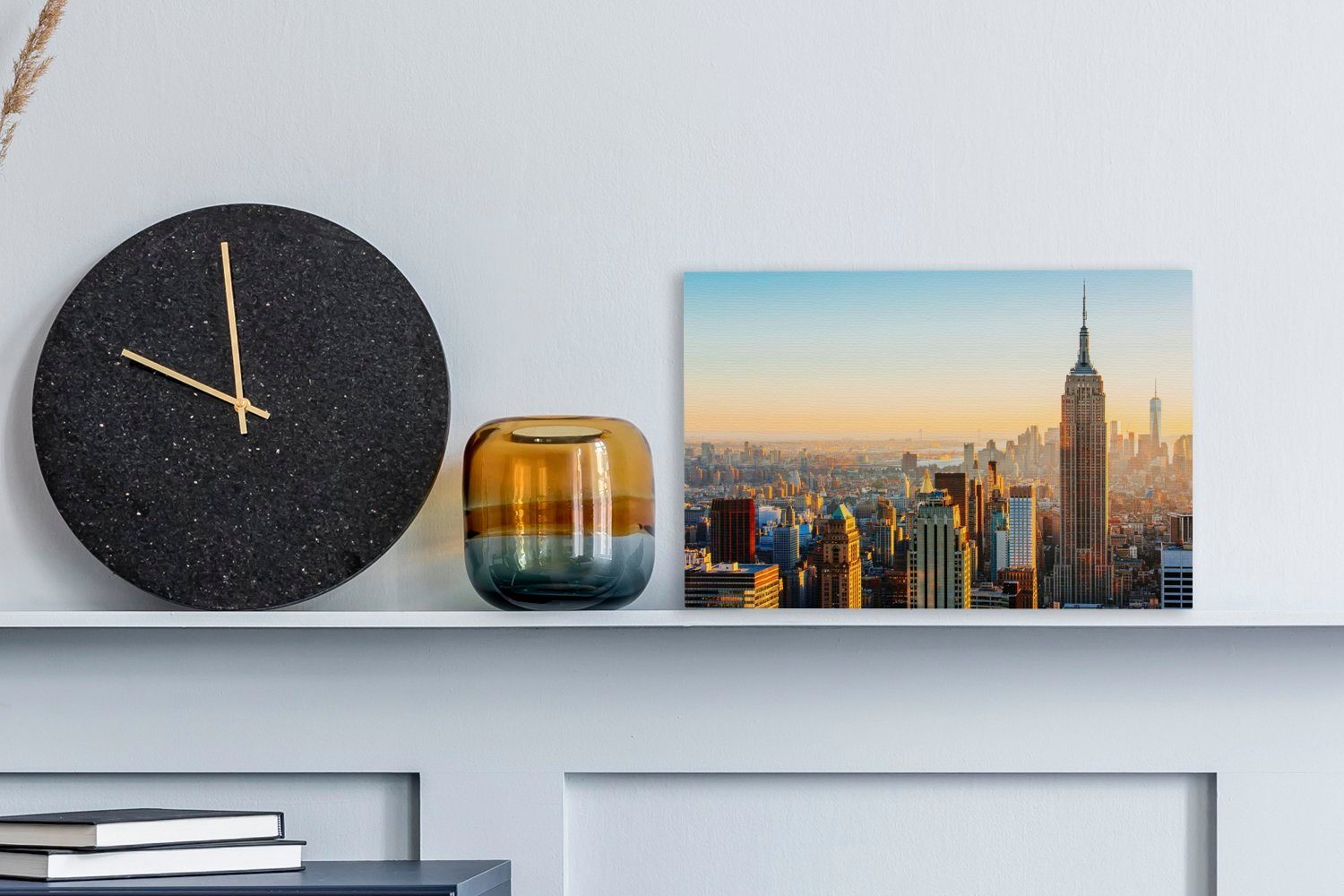 OneMillionCanvasses® Leinwandbild New York aus 30x20 Vogelperspektive, (1 Wanddeko, cm St), Leinwandbilder, Wandbild der Aufhängefertig