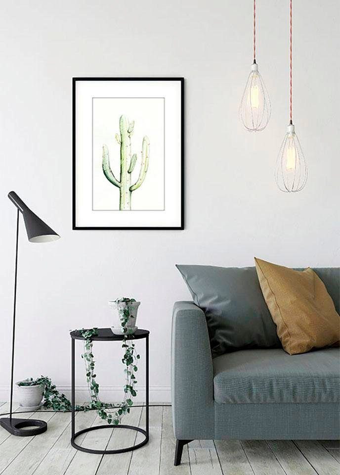 St), (1 Watercolor, Poster Kinderzimmer, Wohnzimmer Pflanzen Schlafzimmer, Blätter, Saguaro Komar