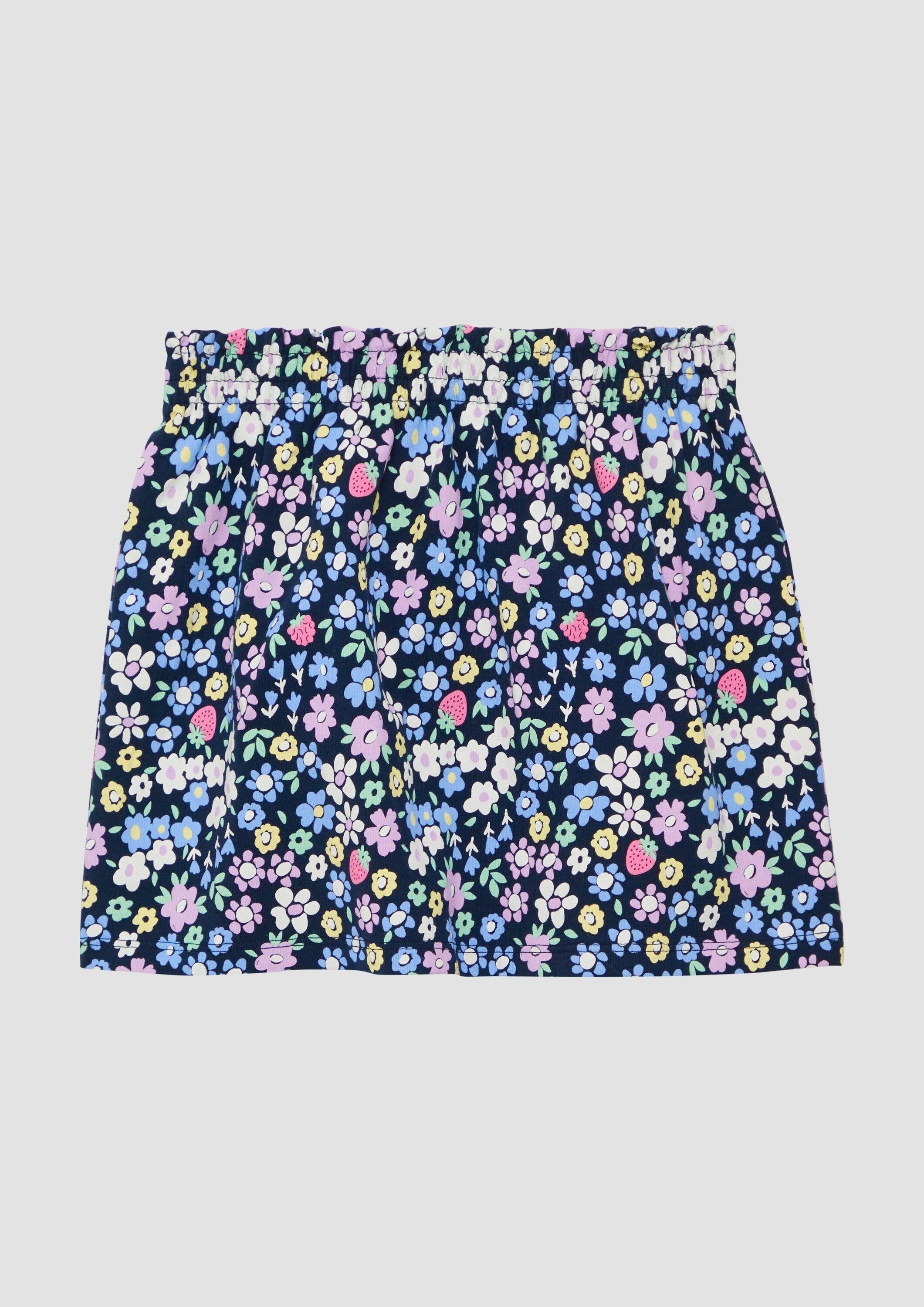 s.Oliver Minirock Rock Rock mit All-over-Print und Elastikbund