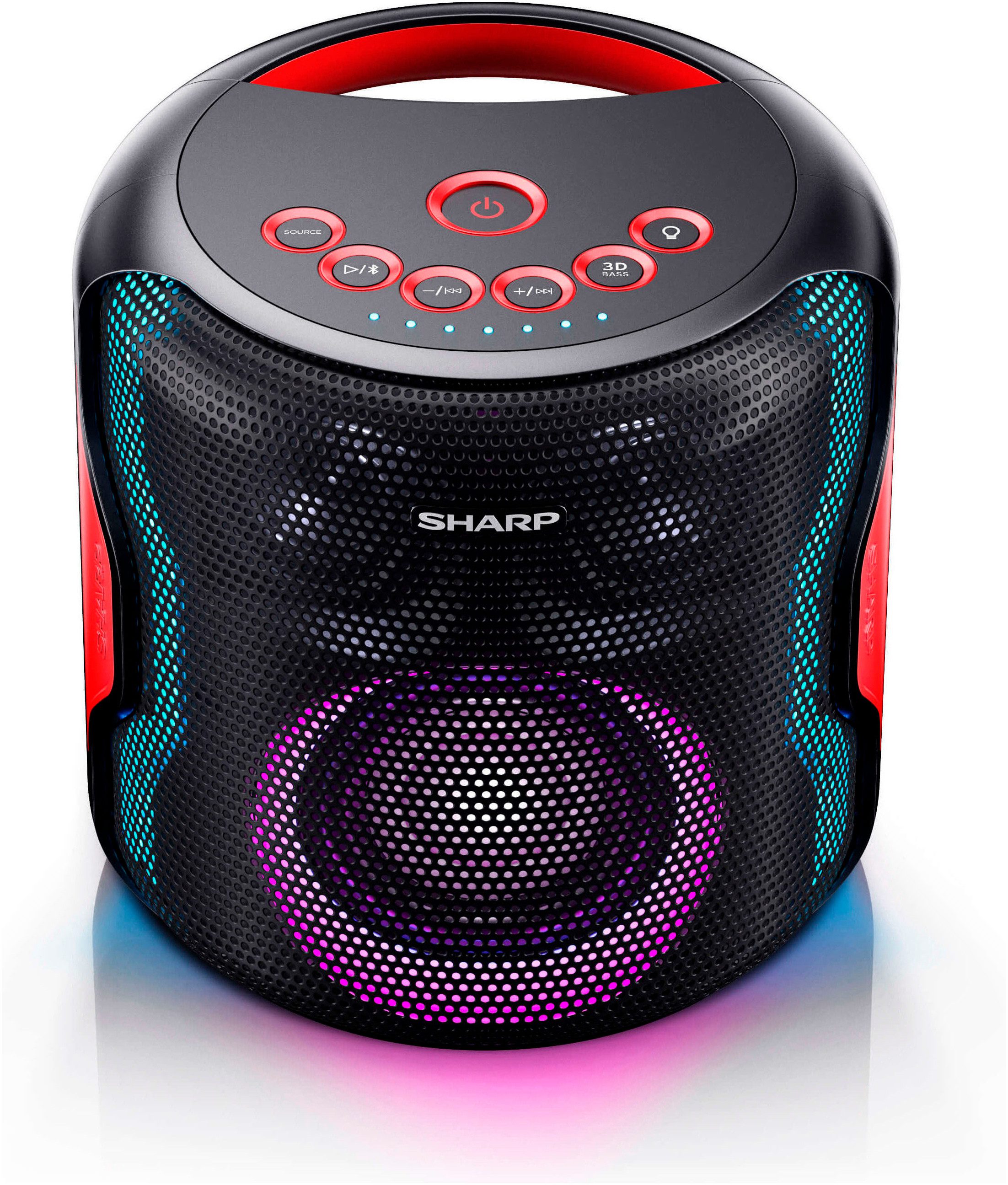 Sharp PS-921(BK) Party-Lautsprecher (A2DP Bluetooth, AVRCP Bluetooth, Bluetooth, 130 W)