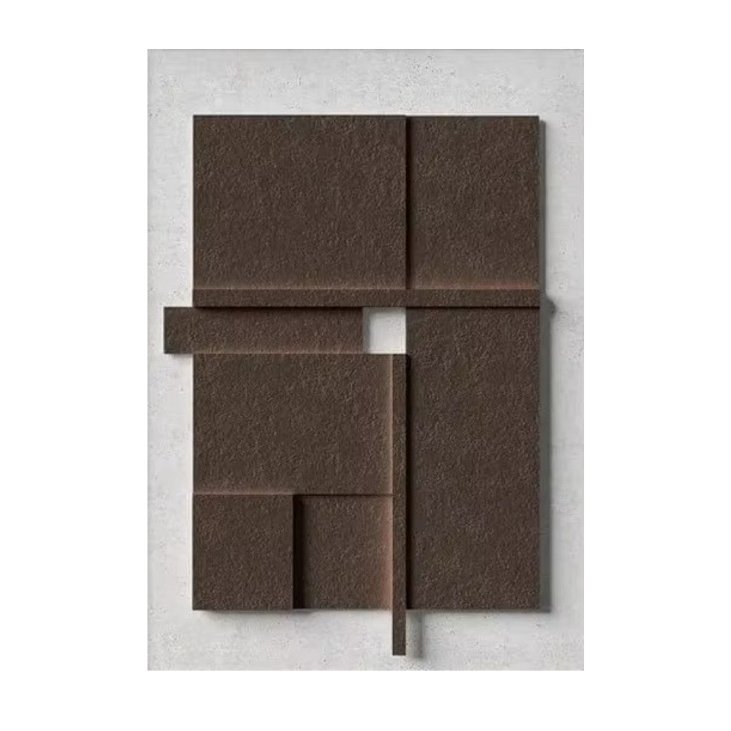 TPFLiving Kunstdruck OHNE RAHMEN, Nordic Art - Gemetrische und abstrakte Formen mit 3D Wirkung - (Leinwandbild XXL), Farben: Farben: Schwarz, grau, braun, beige - Größe: 80x120cm