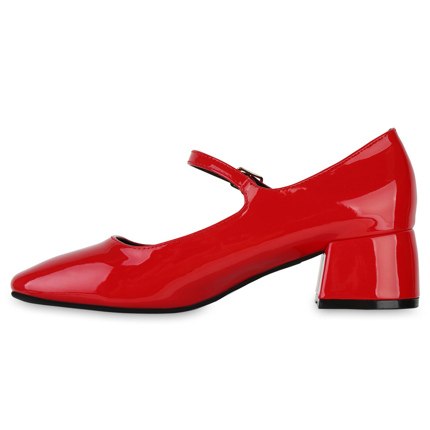 VAN HILL 841479 Mary-Jane-Schuhe Damen Mary Janes Pumps Klassische Lack Eck günstig online kaufen