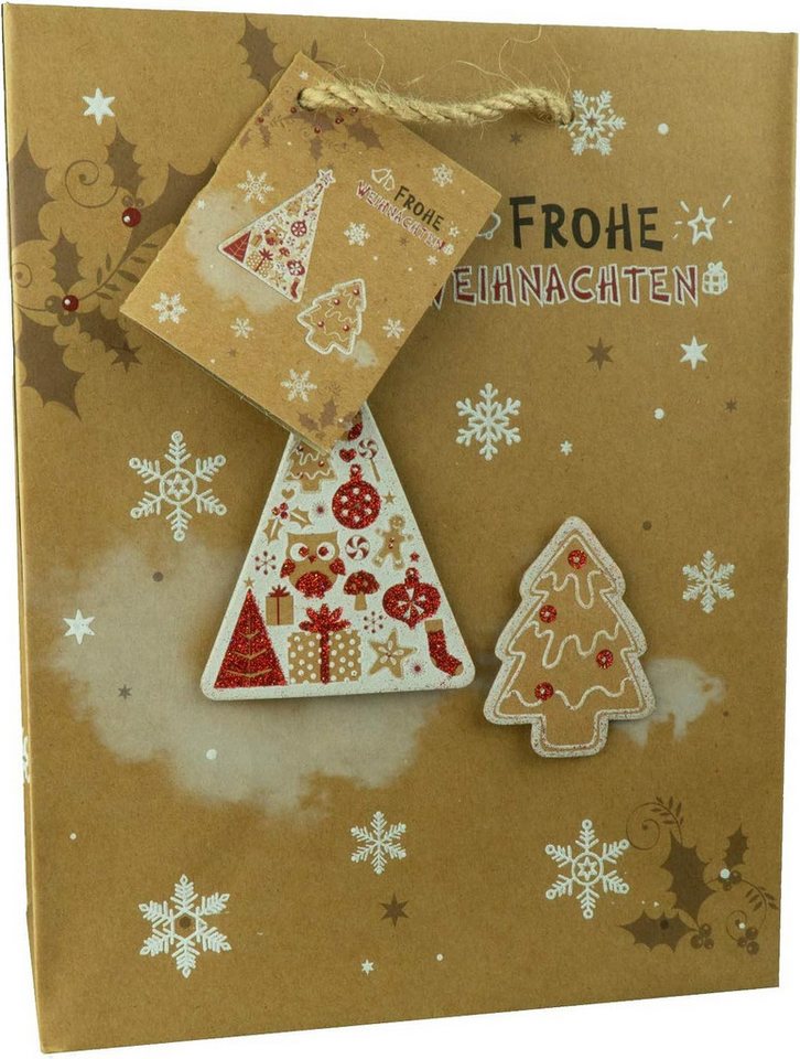 Thumbnail - hrb Geschenkpapier 10 Stück Geschenktüten Weihnachten - modern, stabile Weihnachtstüten