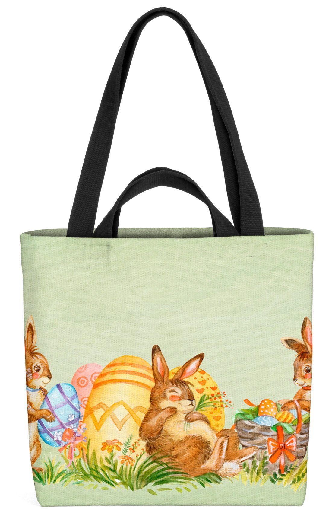 Ostern Kinder Shopper Ostern Bag Einkaufstasche Henkeltasche (1-tlg), Osterhasen Tasche VOID