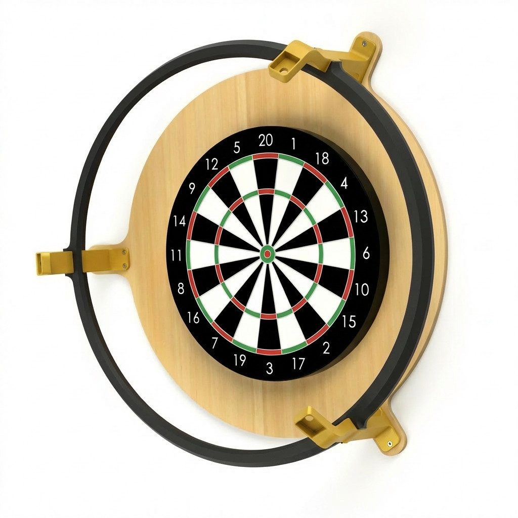 König Design Dartscheibe Autodarts Komplettsystem Scoringsystem, LED Ring 6000K OV9732 Cam 100° 2 Meter