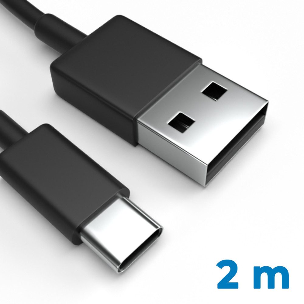 Justcom Samsung Galaxy S9 Plus USB-Kabel, USB-C, USB-A (200 cm), Schnellladekabel, Datenkabel, Handy, Tablet