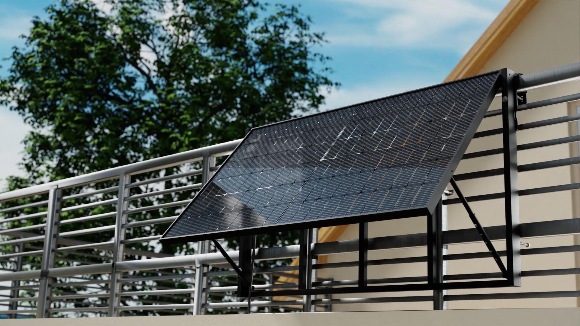 HEPA Solar Balkonkraftwerk HEPA Geländer-Set, passend für alle HEPA Komplettkraftwerke