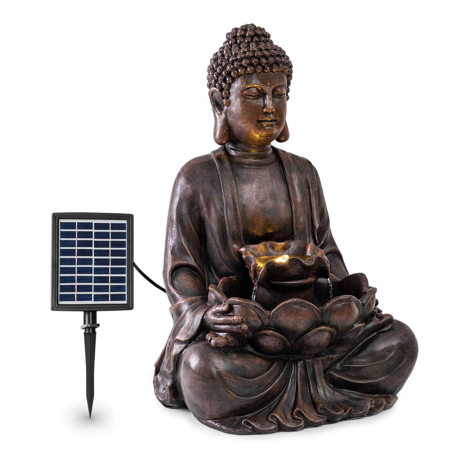 blumfeldt Wasserspiel Dharma Solarbrunnen, (Set, Solarpanel,LED-Beleuchtung günstig online kaufen