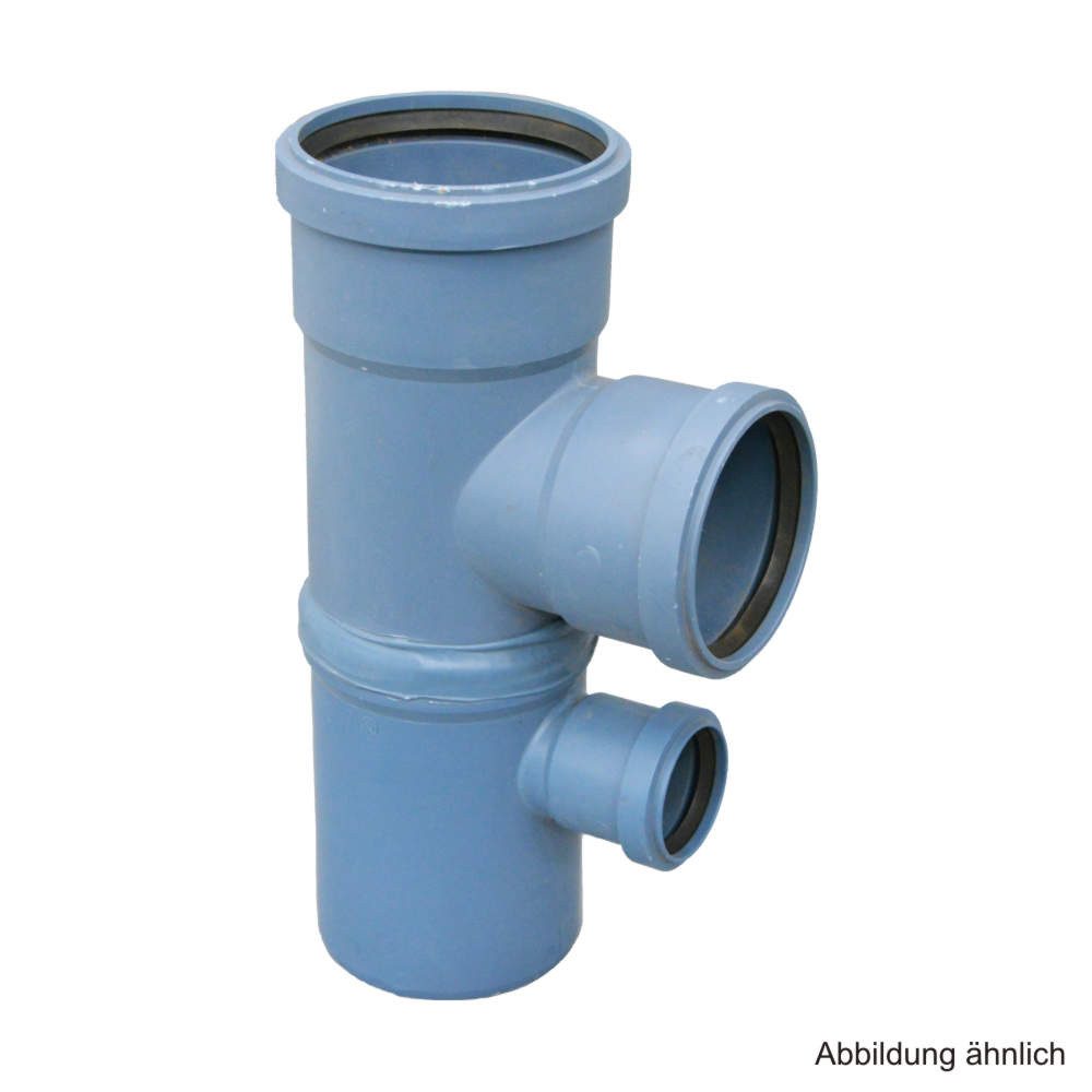 POLOPLAST Wasserrohr POLOPLAST POLO-KAL NG Vertikaler Doppelabzweig 87,5°, DN 110/ 110/ 50