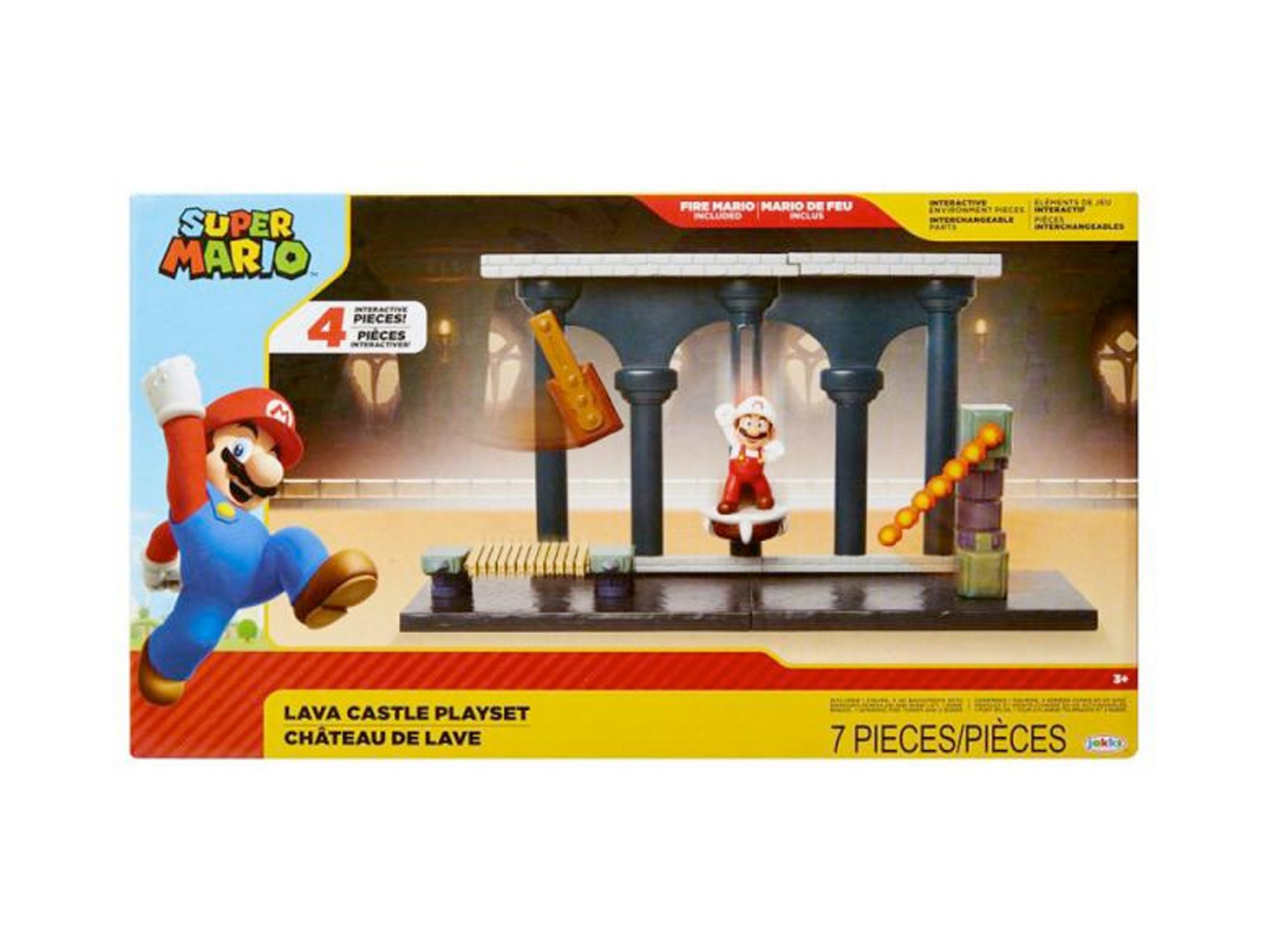 Super Mario Spielwelt Nintendo Super Mario Lava Castle Spielset, 6,5 cm