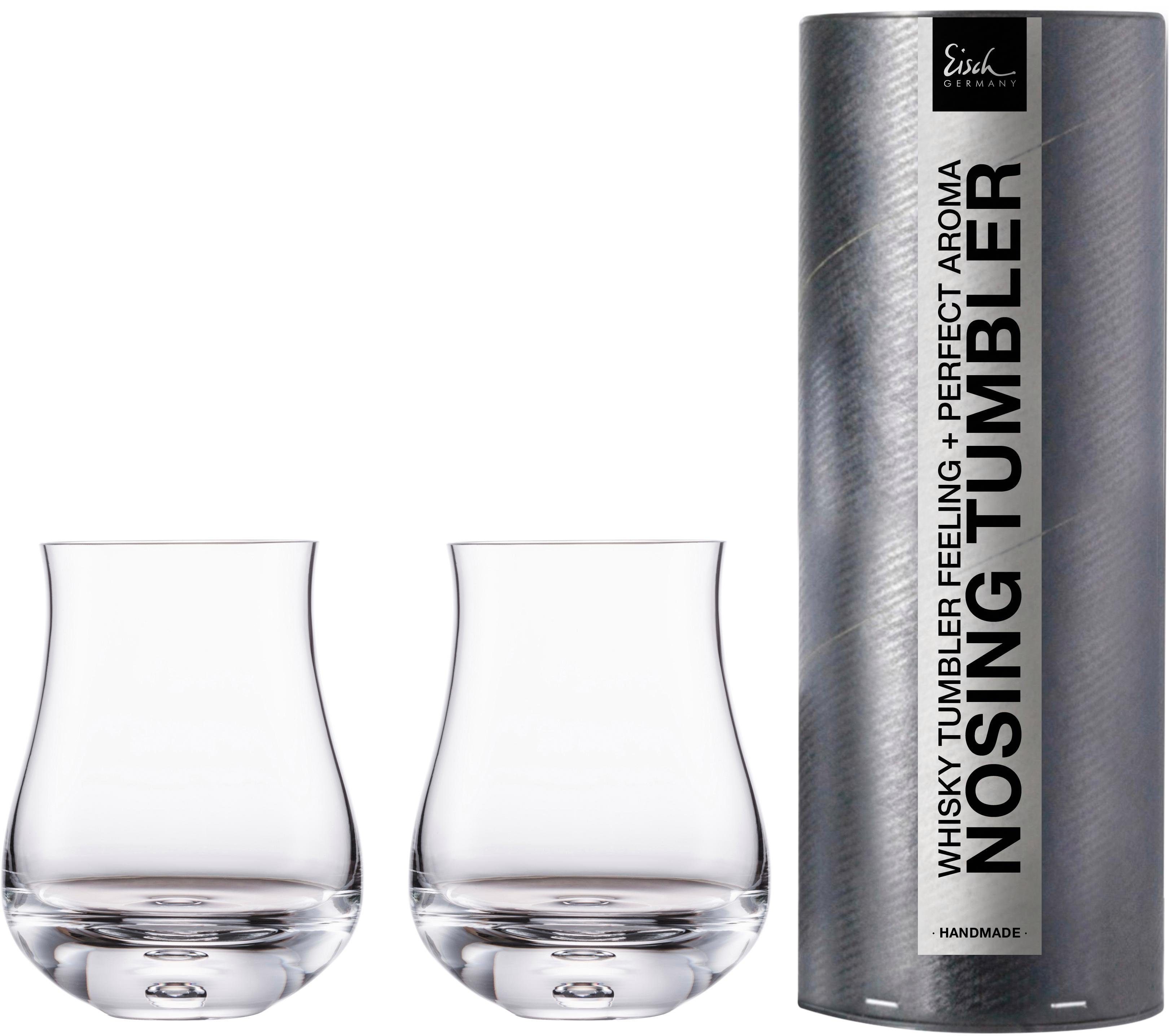 Eisch Whiskyglas Gentleman, Kristallglas, (Nosing-Glas) handgefertigt, bleifrei, 350 ml, 2-teilig
