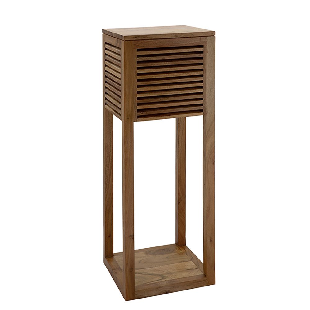 Fink Säulen-Esstisch CARMEL Säule - H.90cm x B.30cm - braun - Akazienholz - Wohnaccessoire (Blumensäule - Dekoständer), Blumenständer Blumensäule Dekosäule - Perfekte Dekoration für Zuhause