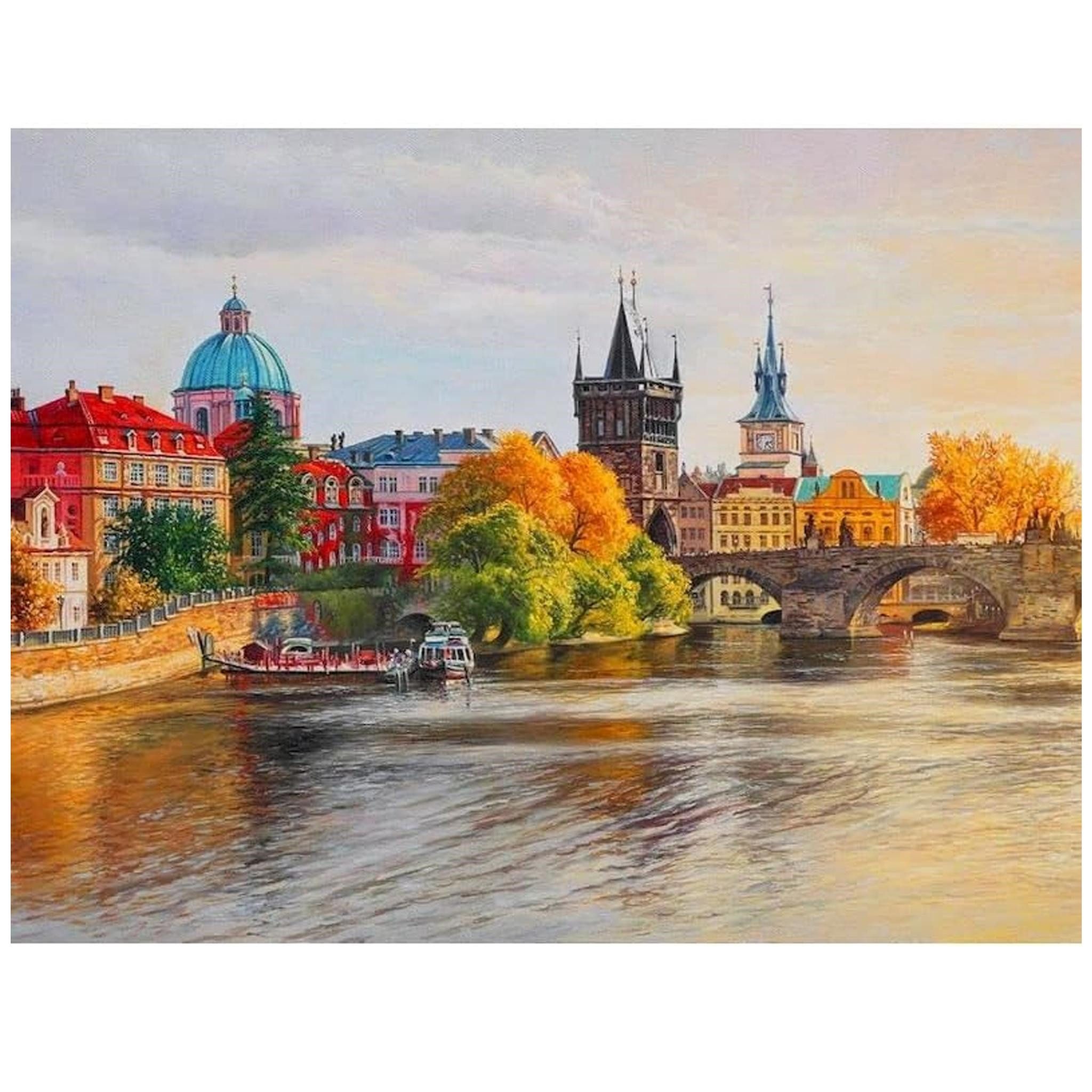 Thumbnail - LaCute Malen nach Zahlen Prag Malset – Kreatives Malen nach Zahlen mit Rahmen 30x40cm (Komplettes Malset: Kreatives Male...