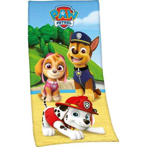 PAW PATROL Badetuch Paw Patrol, Velours (1-St), mit niedlichem Motiv