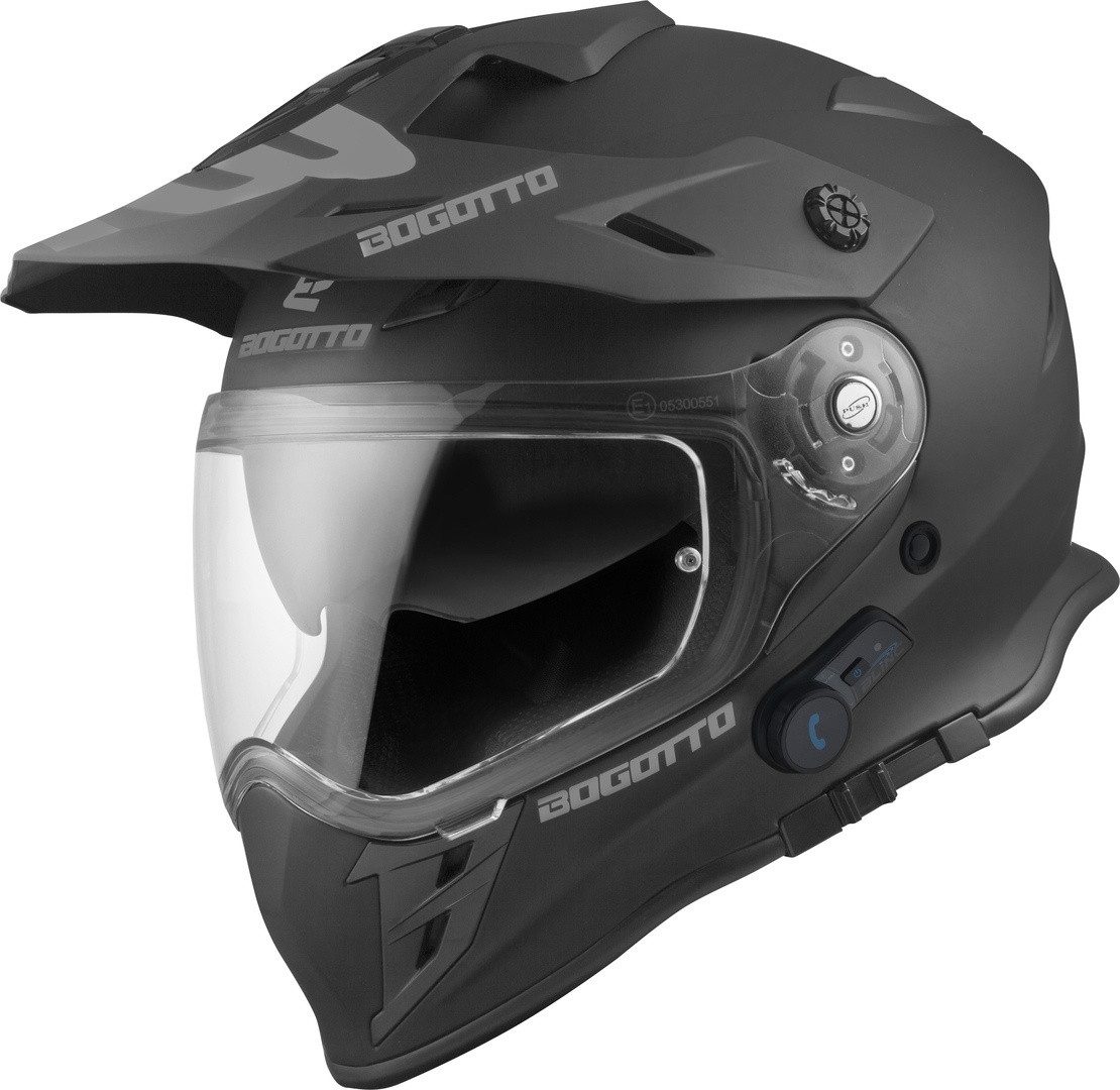 Bogotto Motocrosshelm H331 BT Bluetooth Enduro Helm, Integriertes Kommunikationssystem,geeignet Für Brillenträger,vorb
