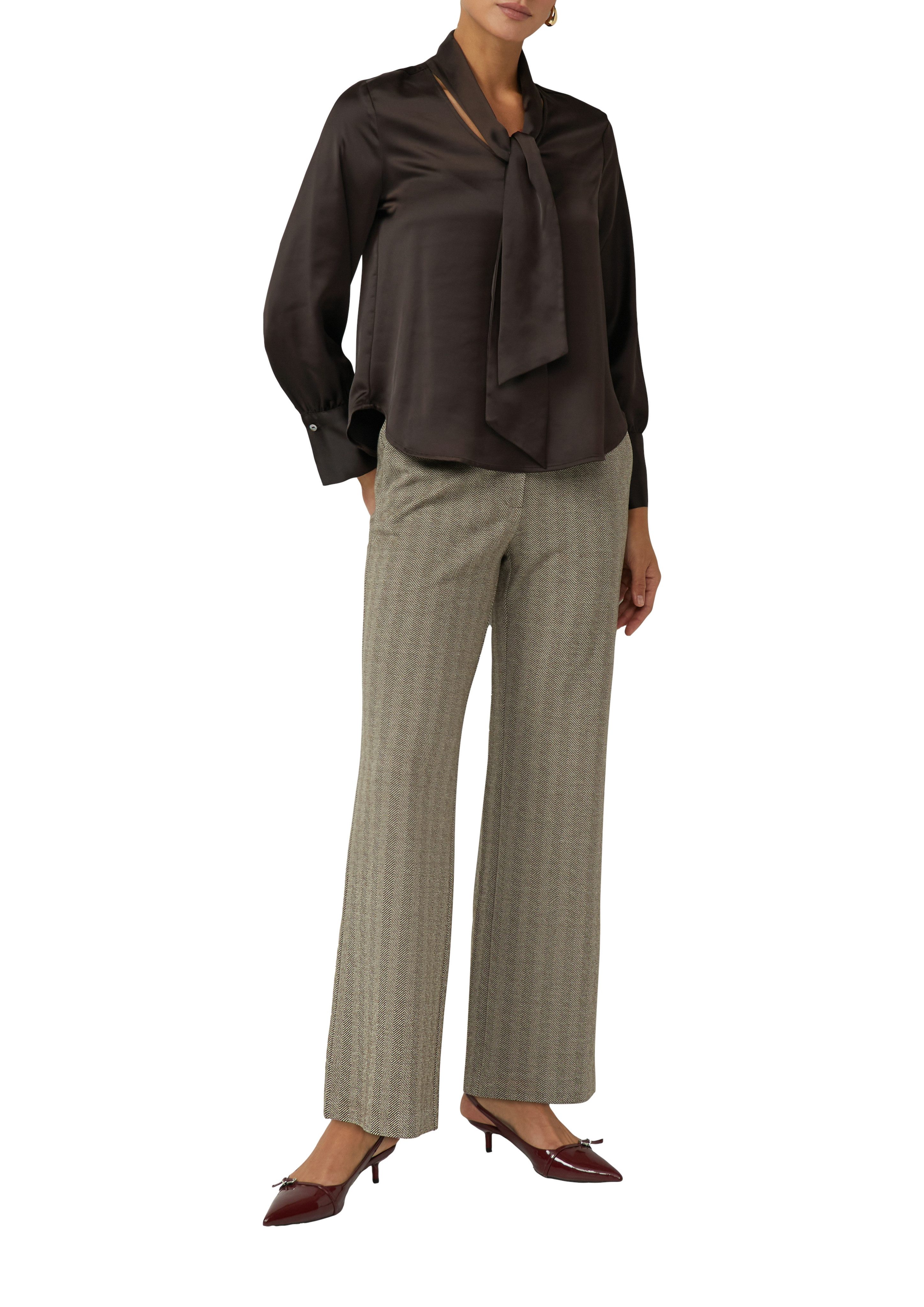 s.Oliver BLACK LABEL Satinbluse mit eleganter günstig online kaufen