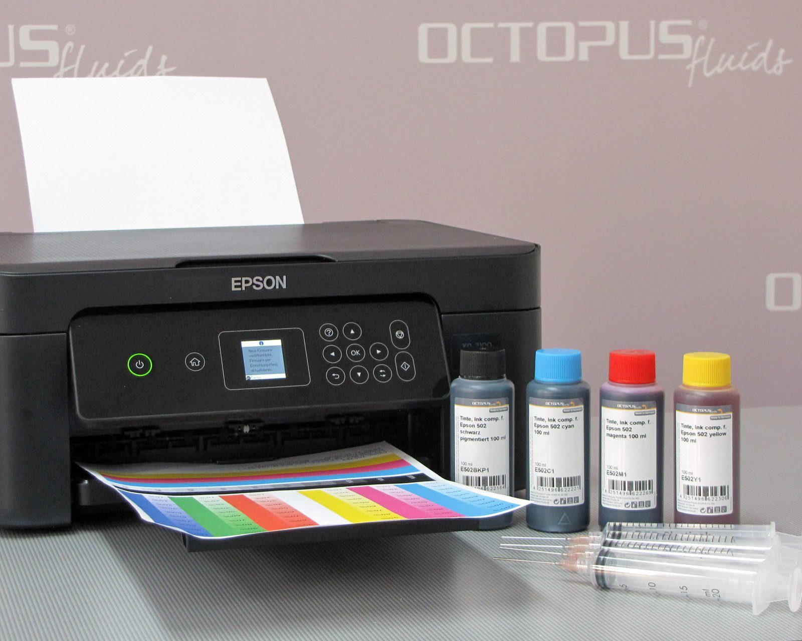 OCTOPUS 603, f. Home x) Druckertinte, Nachfülltinte 3100, Fluids Ink comp. (für Epson Expression XP-2100, Epson,